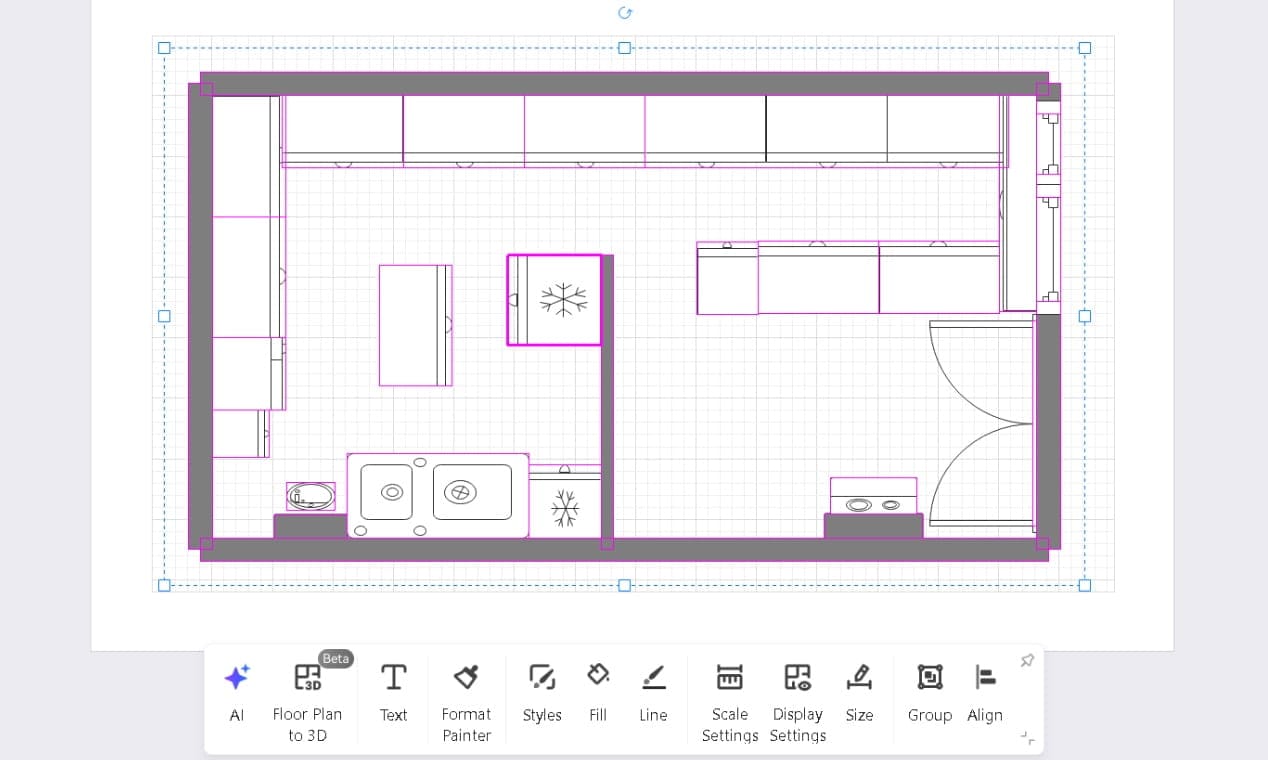 EdrawMax UI-Floor Plan to 3D button