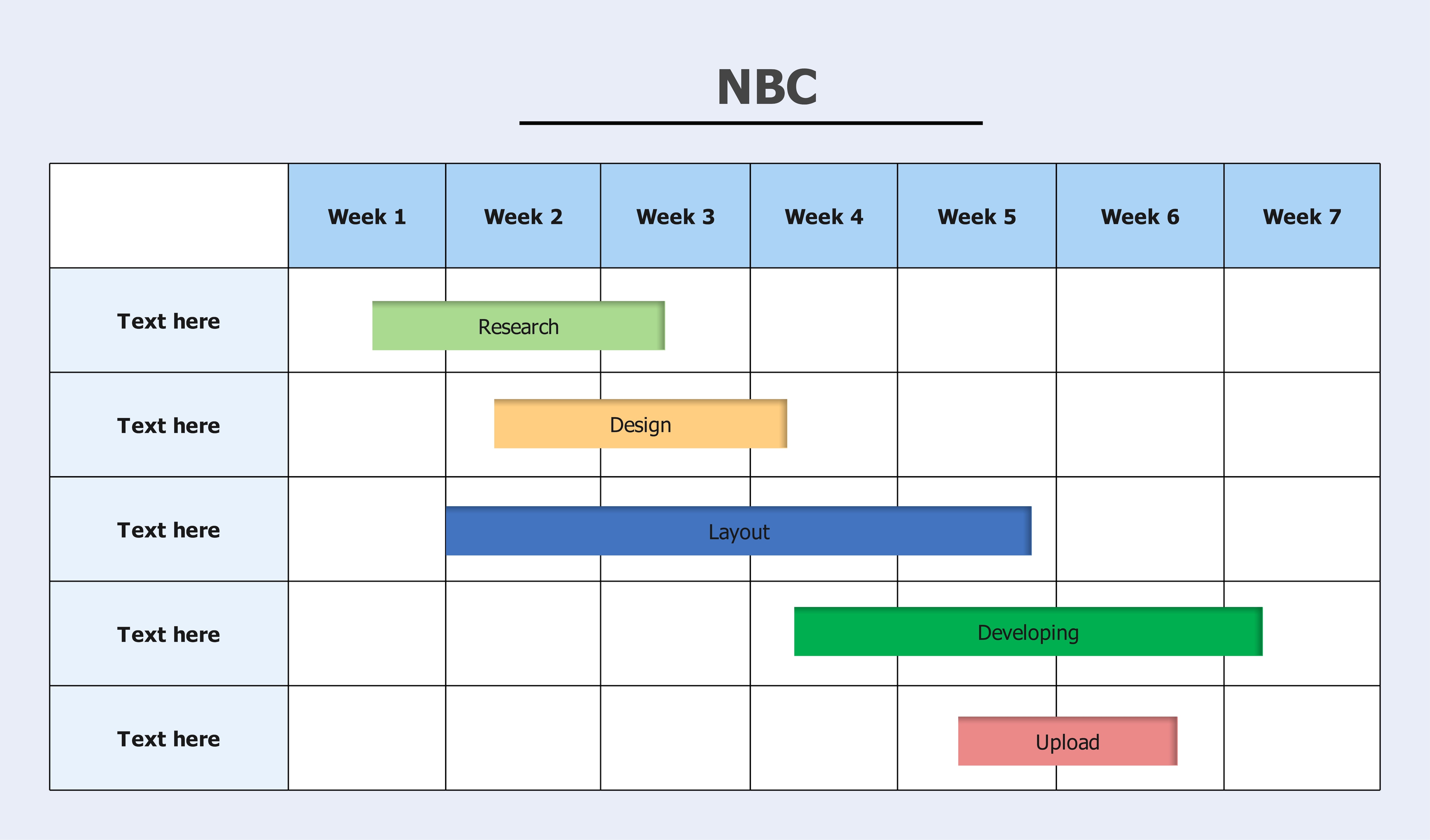 gantt chart format in excel