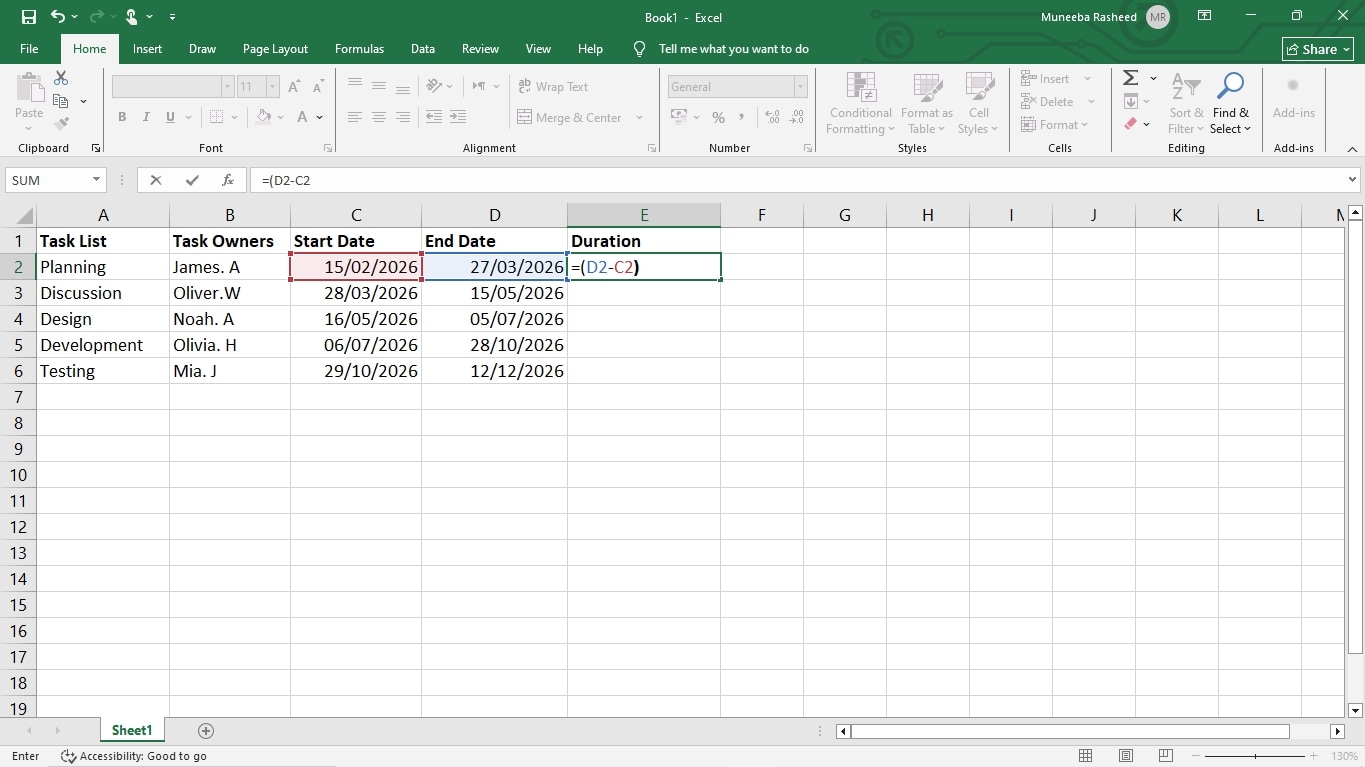 make a gantt chart in excel