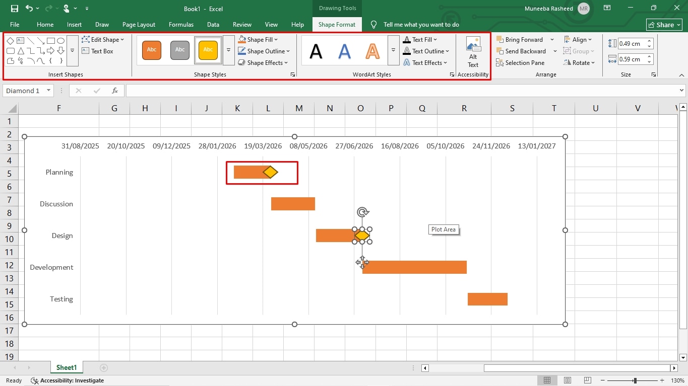 make a gantt chart in excel
