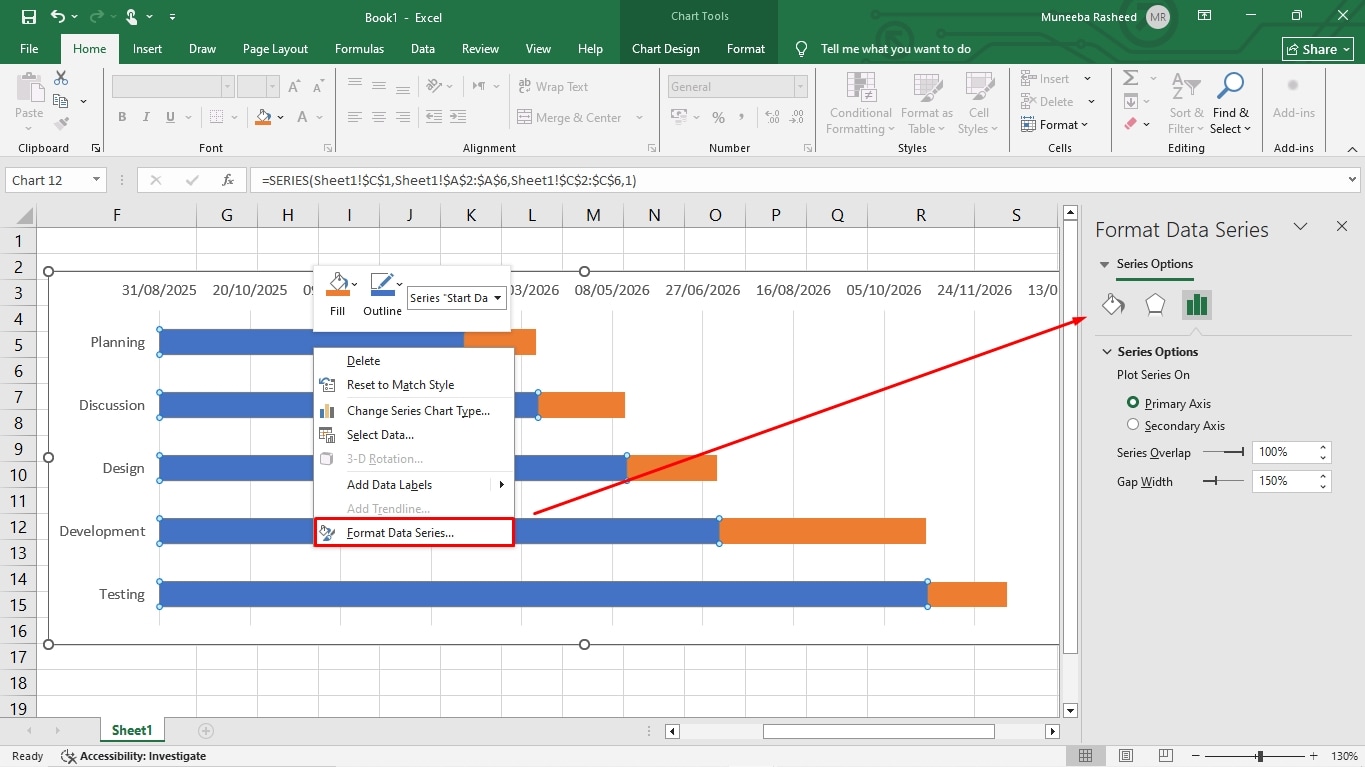 create a gantt chart excel