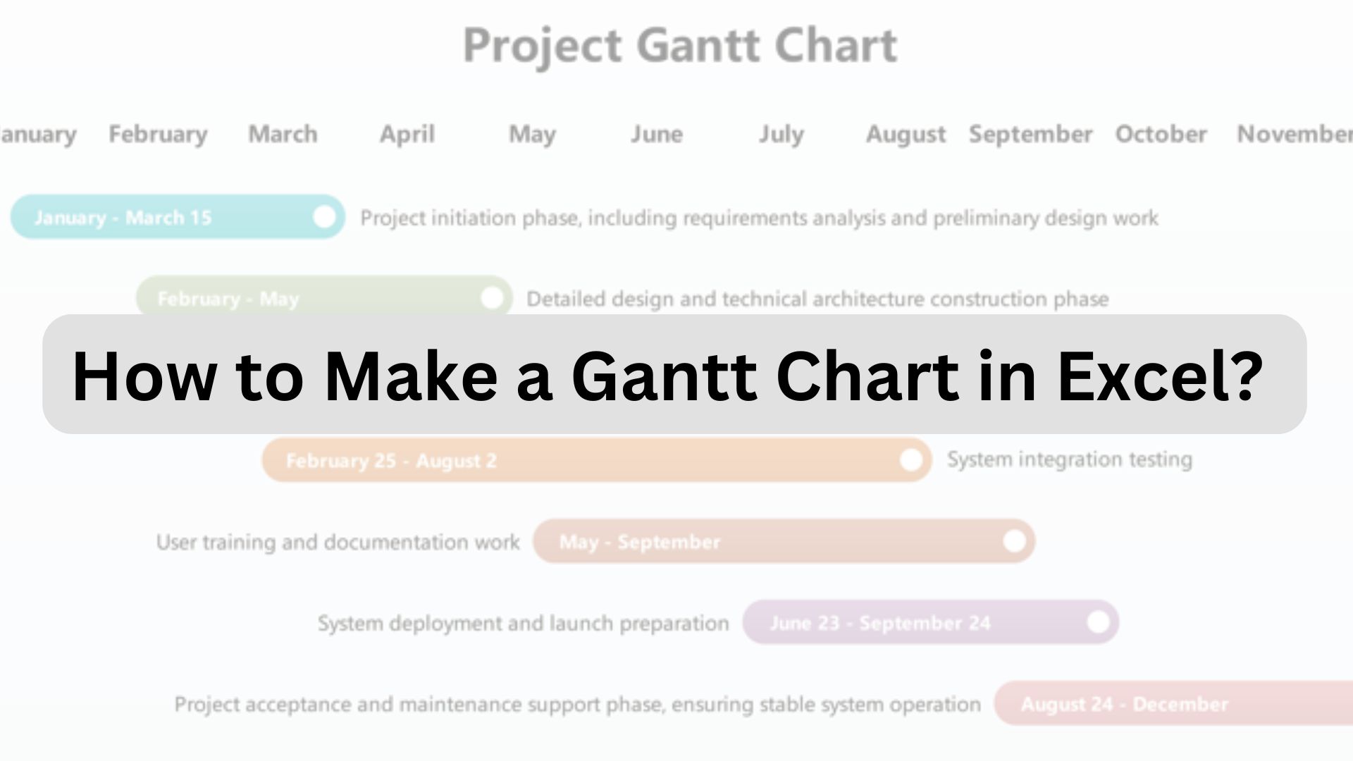 make a gantt chart in excel