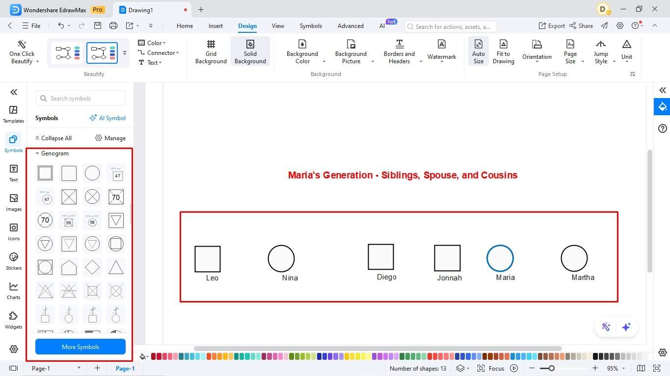 first generation genogram