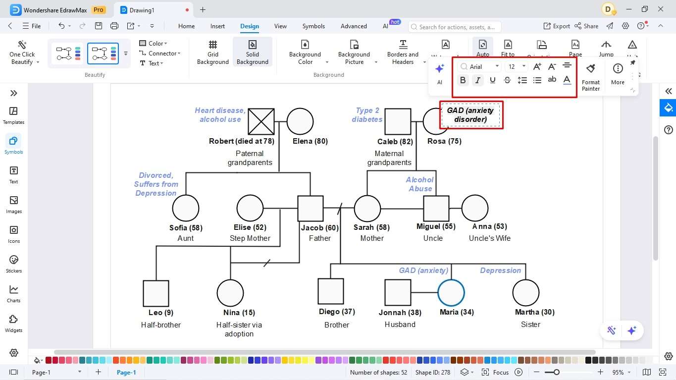 medical emotional notes genogram