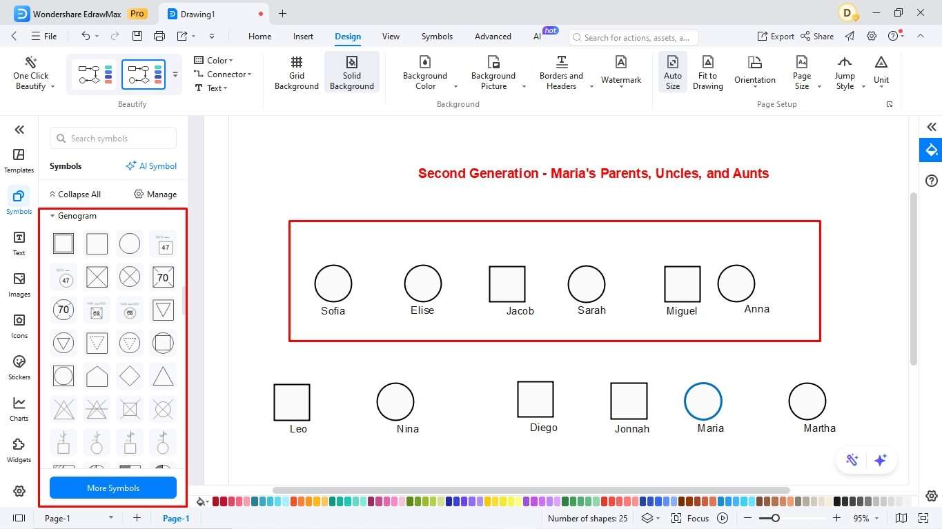 second generation genogram