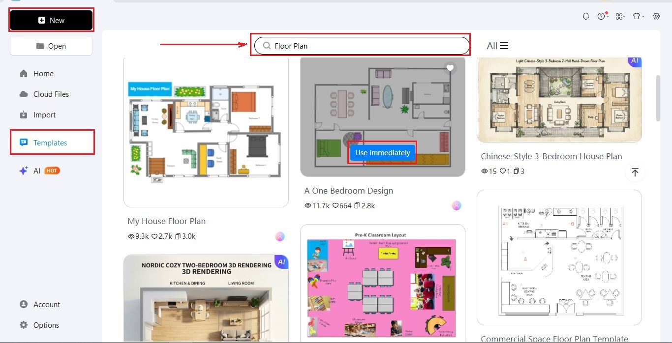 EdrawMax-login-and-template-selection
