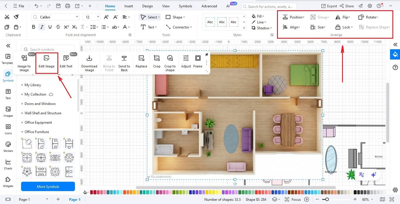 EdrawMax-optimize-3D-floor-plan