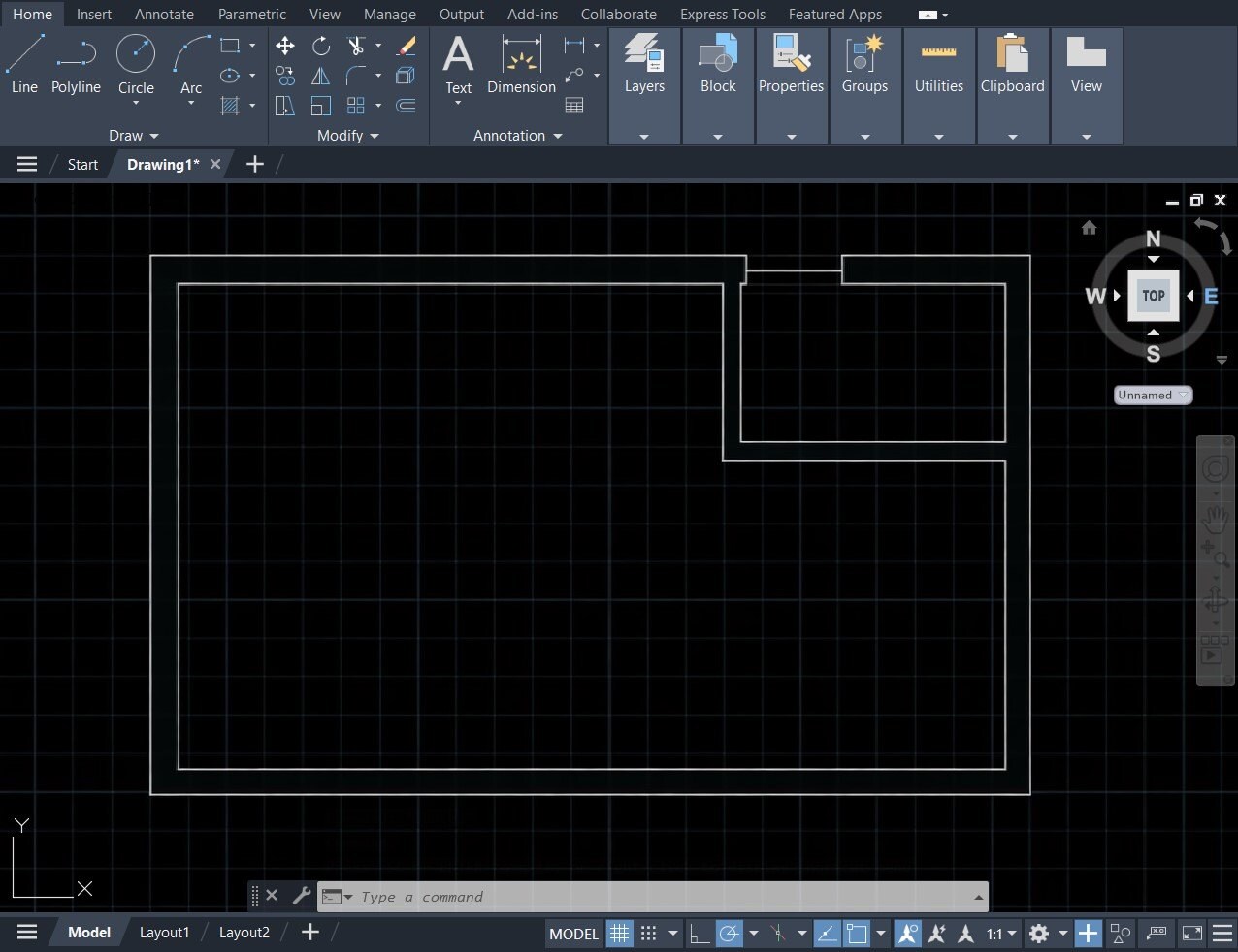 AutoCAD-wall-layout
