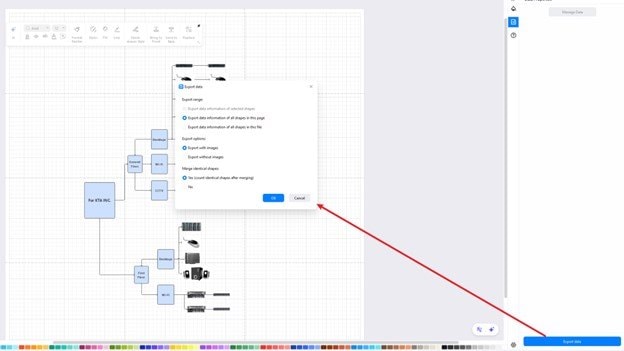 decide quotation data export details