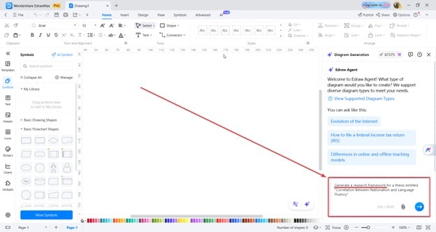 edraw agent text prompt