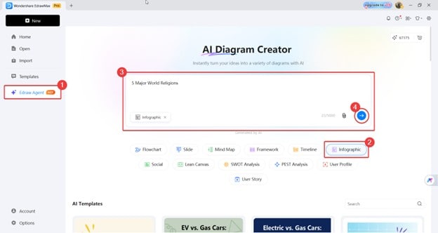 edrawmax infographic homepage