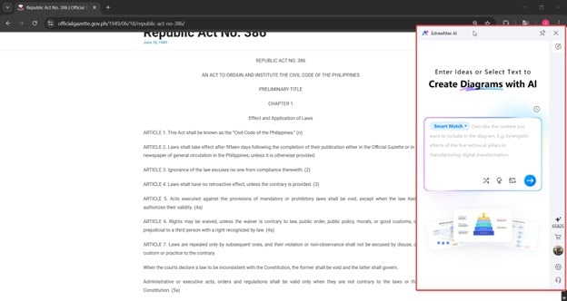 edrawmax ai floating ball interface