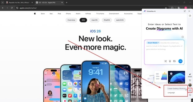 edrawmax settings ball