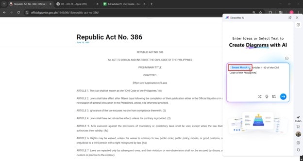 edrawmax floating smart match
