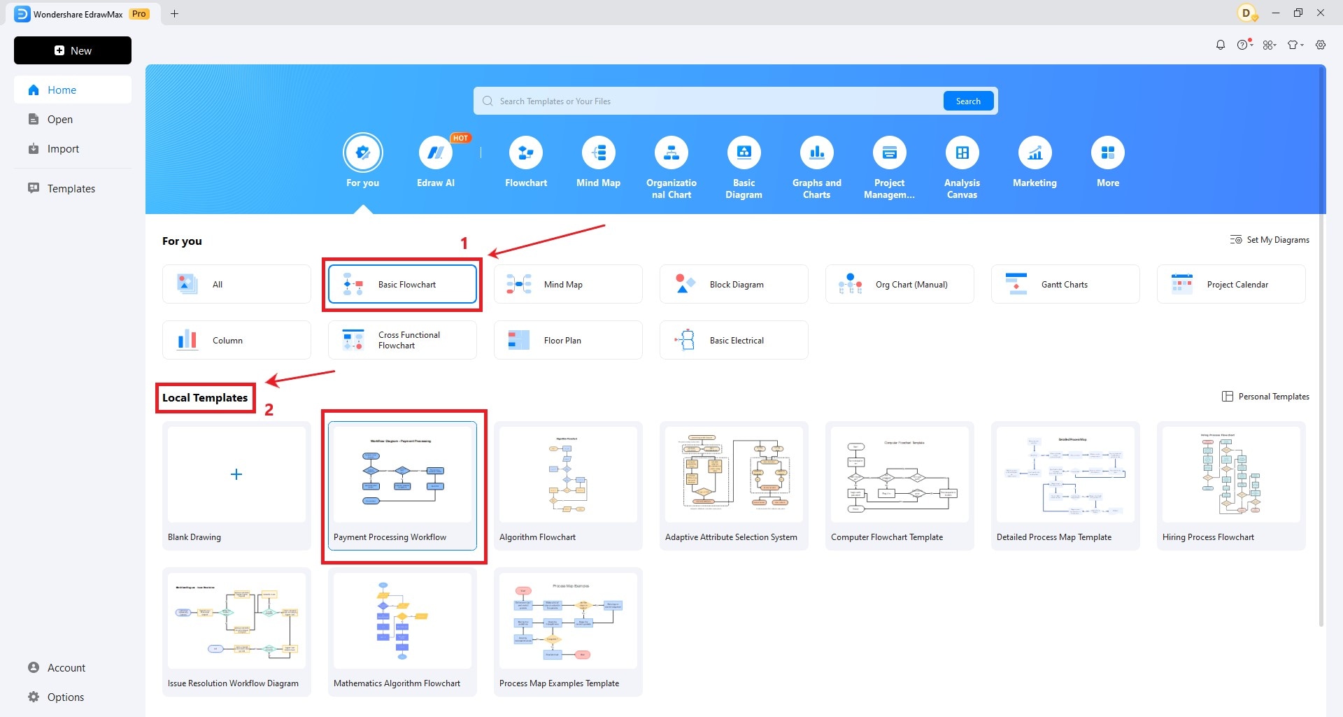 wondershare edrawmax flowchart
	template