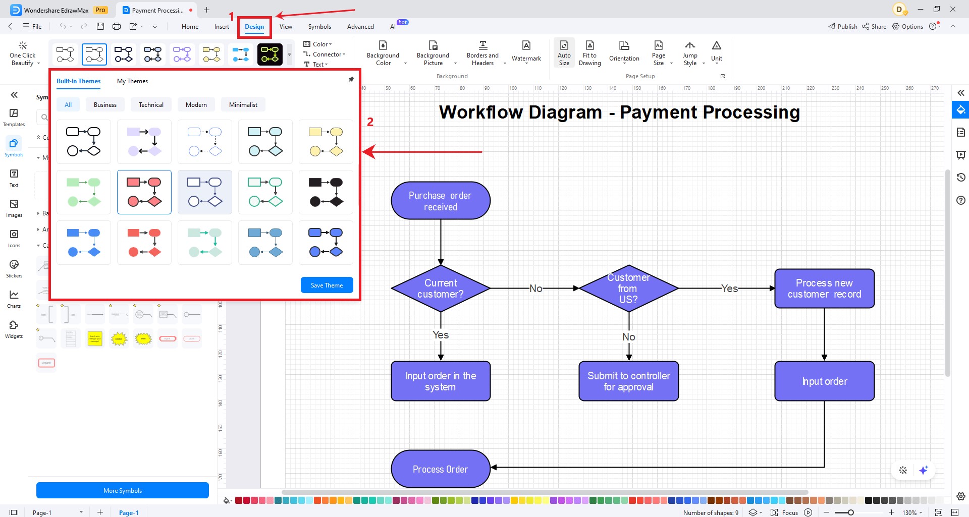 wondershare edrawmax flowchart
	template