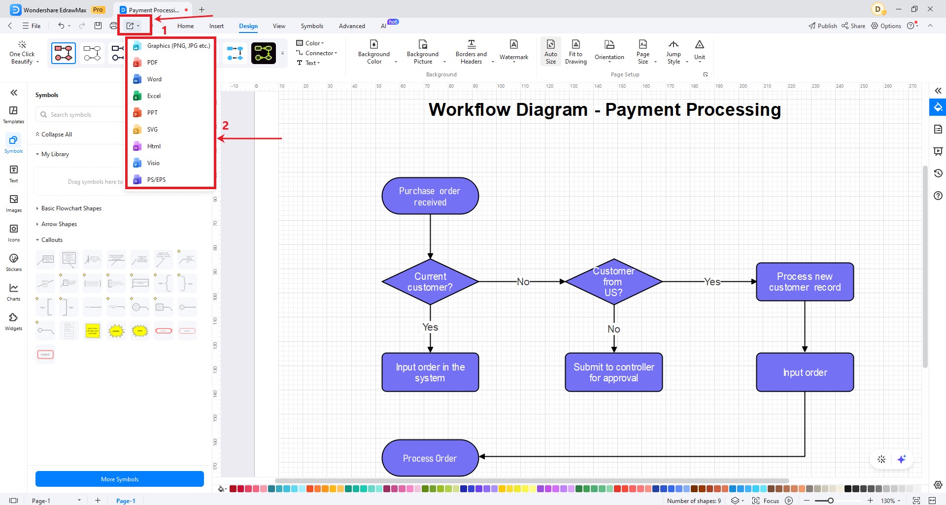 wondershare edrawmax flowchart
	template