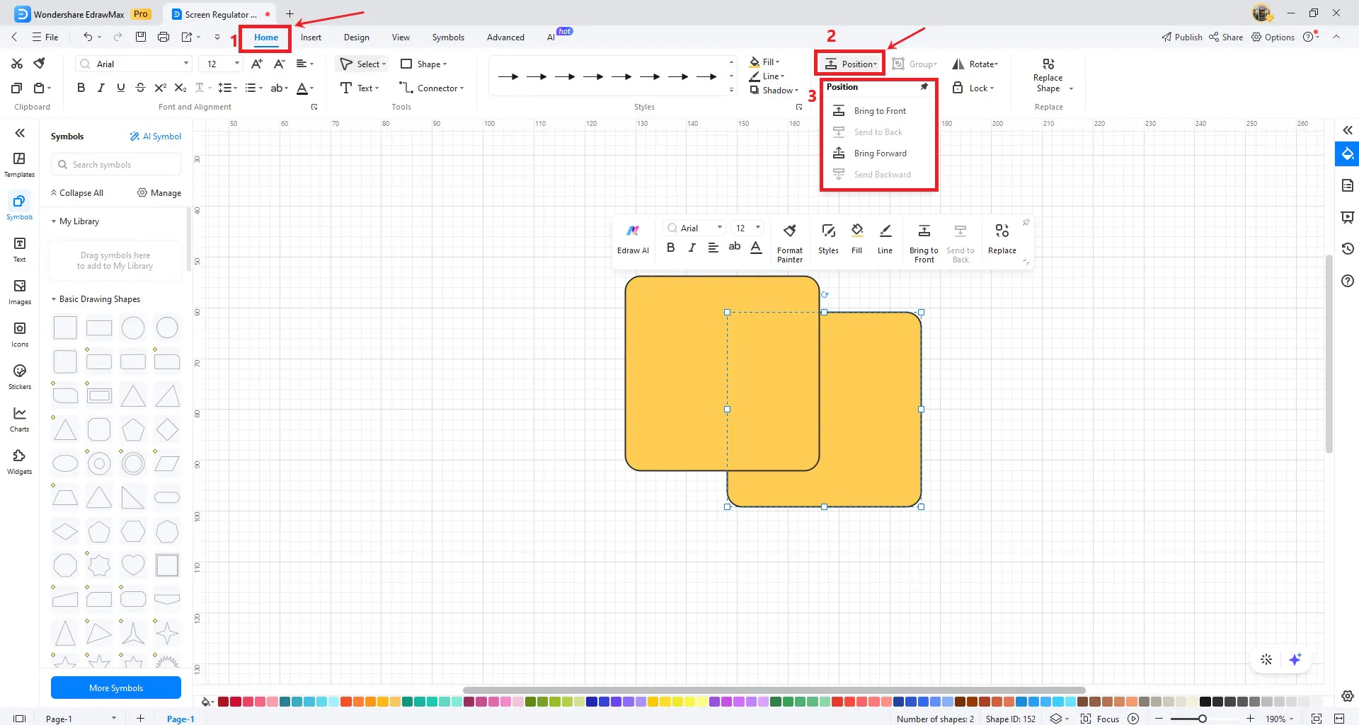 Change Shape Layout