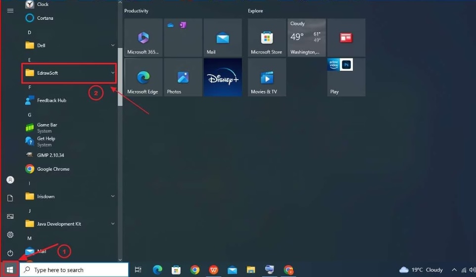 edrawsoft start tab