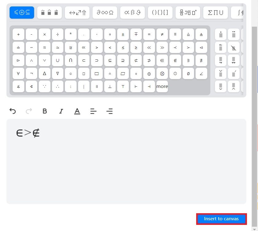 insert formula window