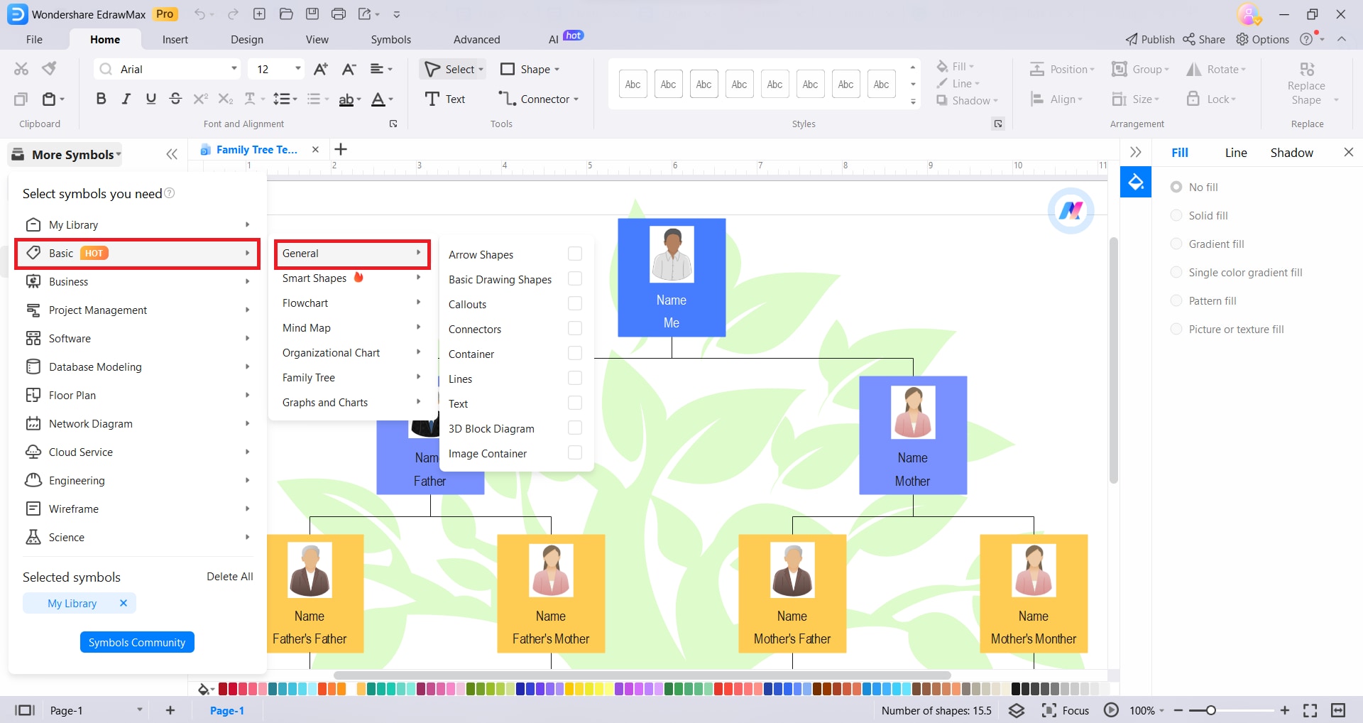 Create an Organizational Chart with a Template