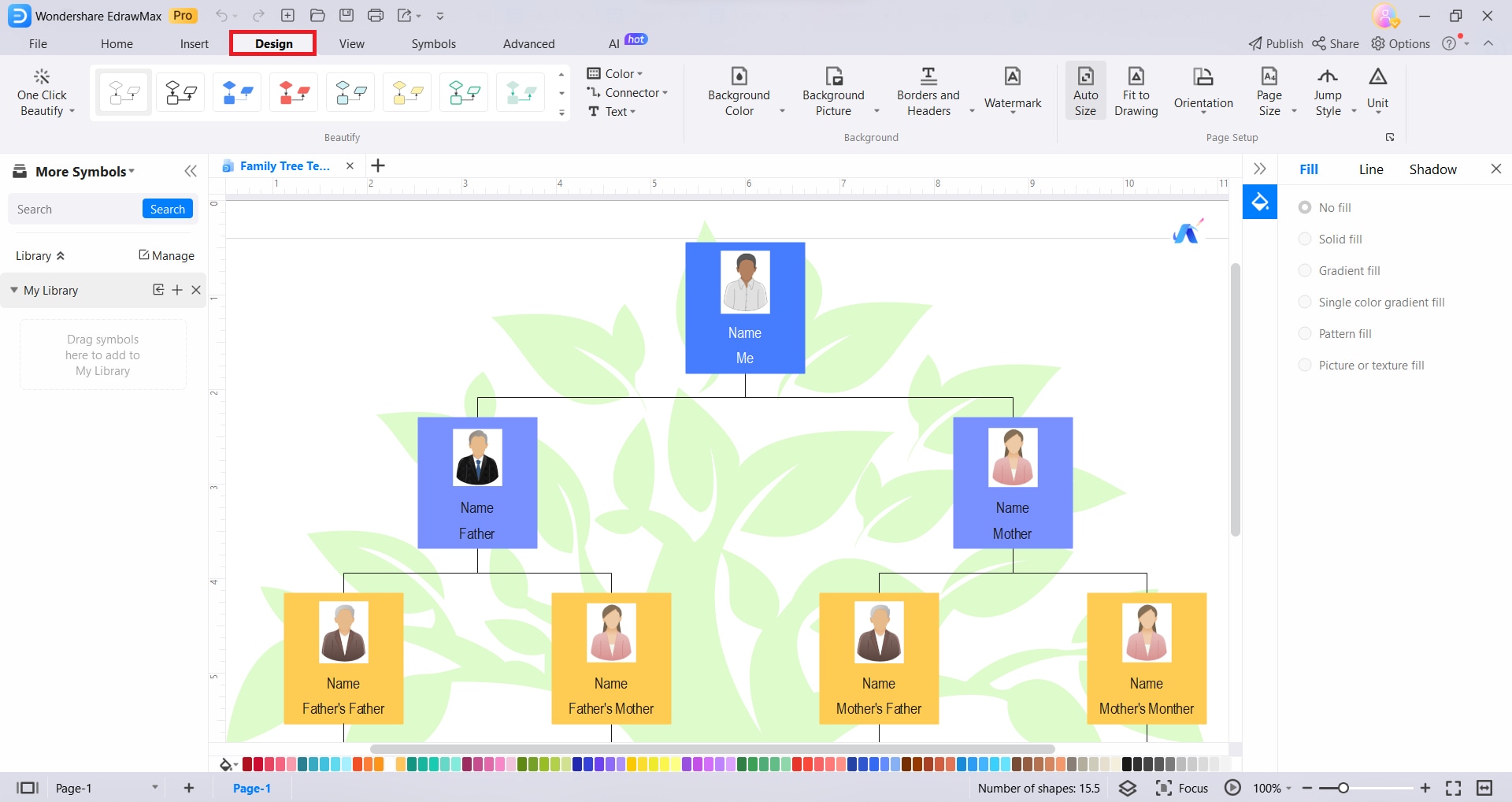 Create an Organizational Chart with a Template