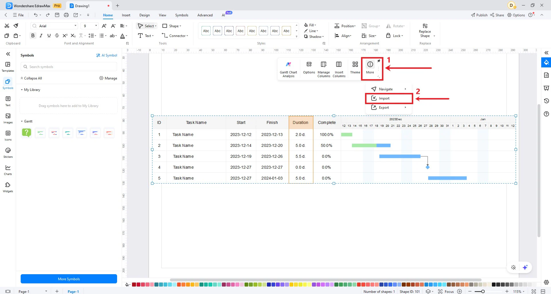 import file into platform