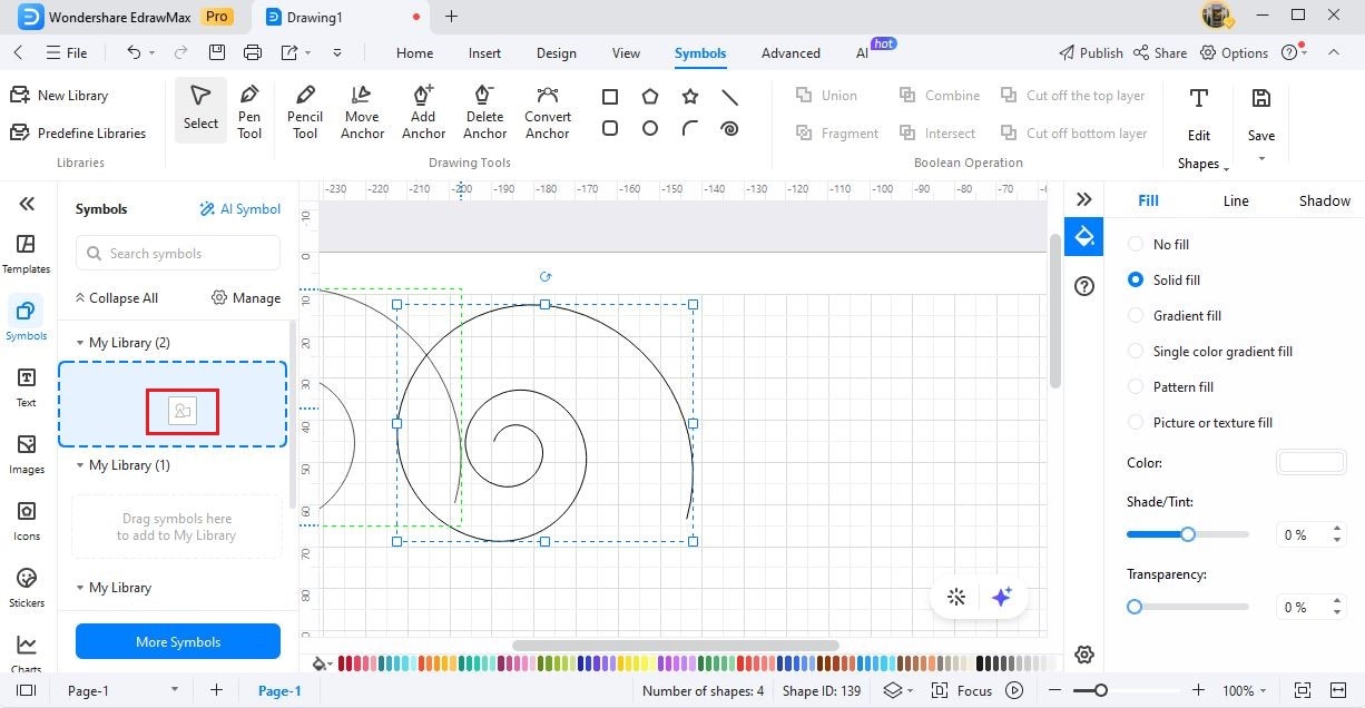 edrawmax quickly add symbol to library