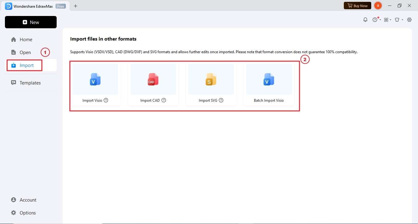 import files in other formats