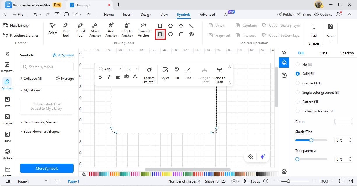 edrawmax round tool customization