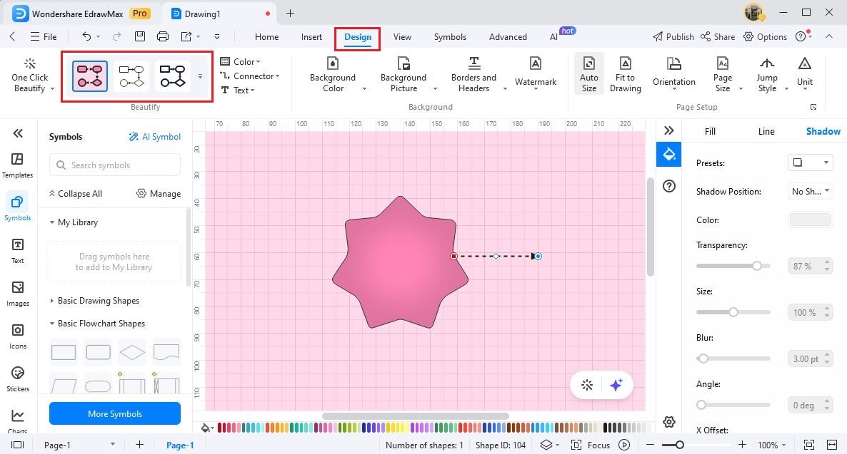 edrawmax theme format option