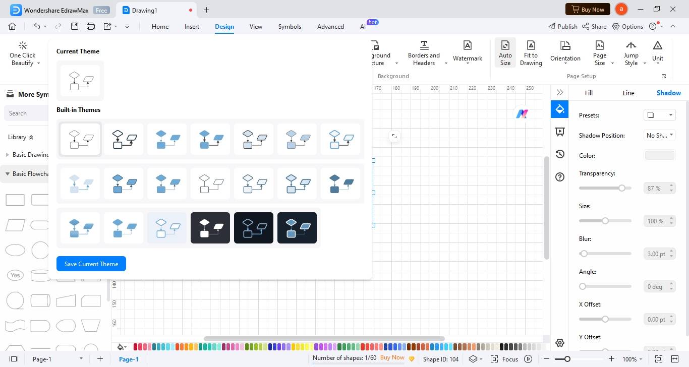 edrawmax theme format customization