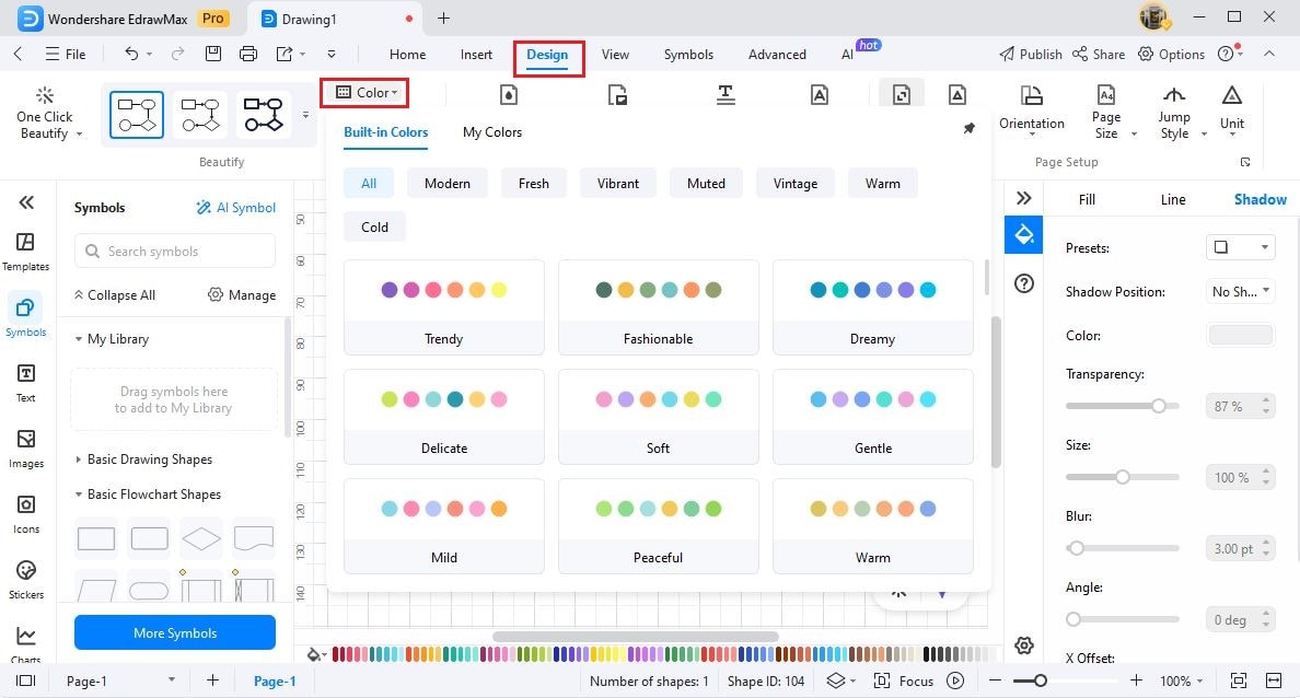 edrawmax theme design format