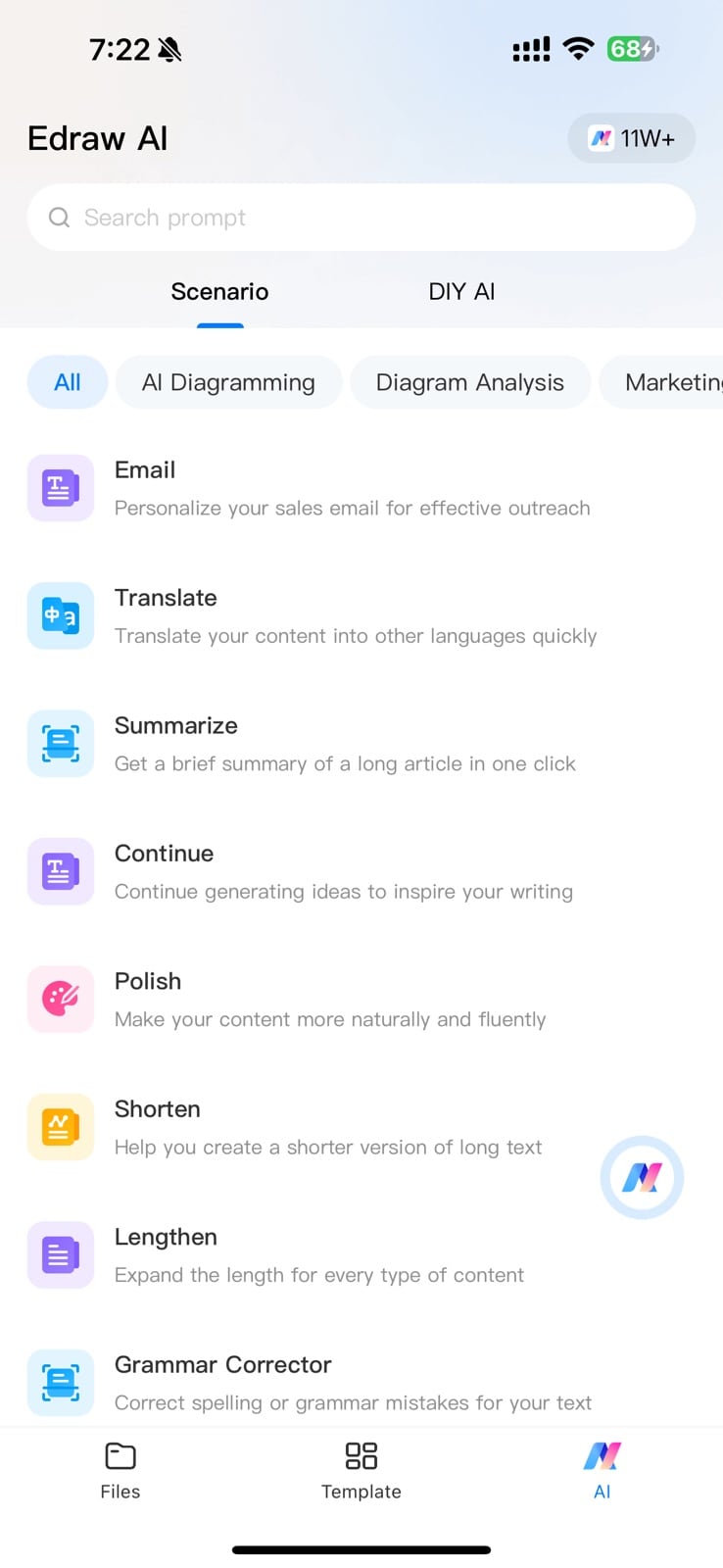 edrawai options starting at email