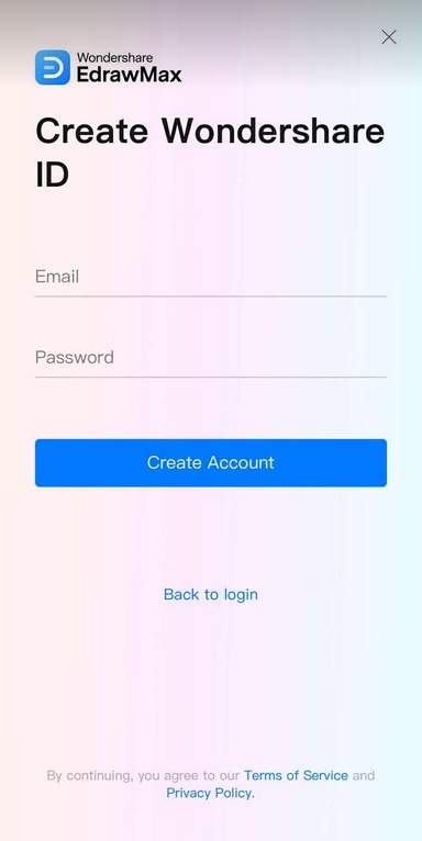 EdrawMax sign up page