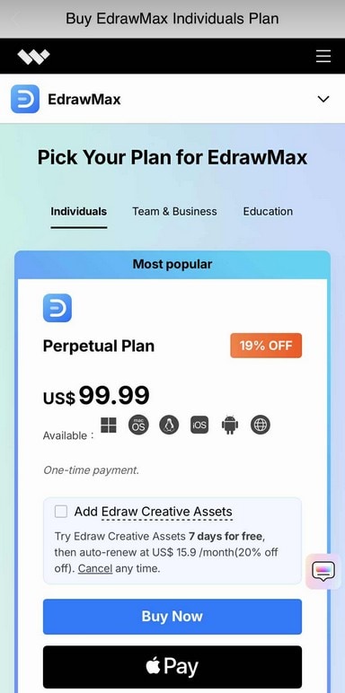EdrawMax plan options