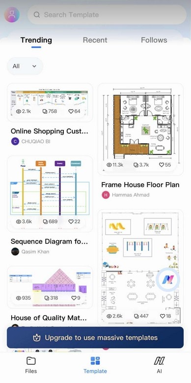 template homepage
