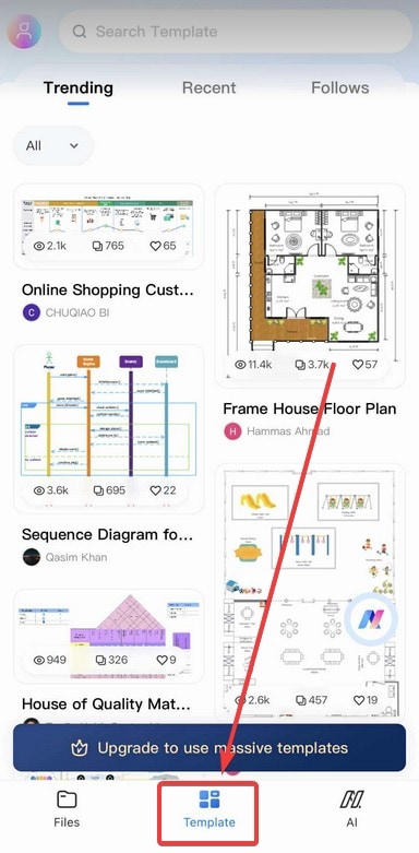 templates tab edrawmax