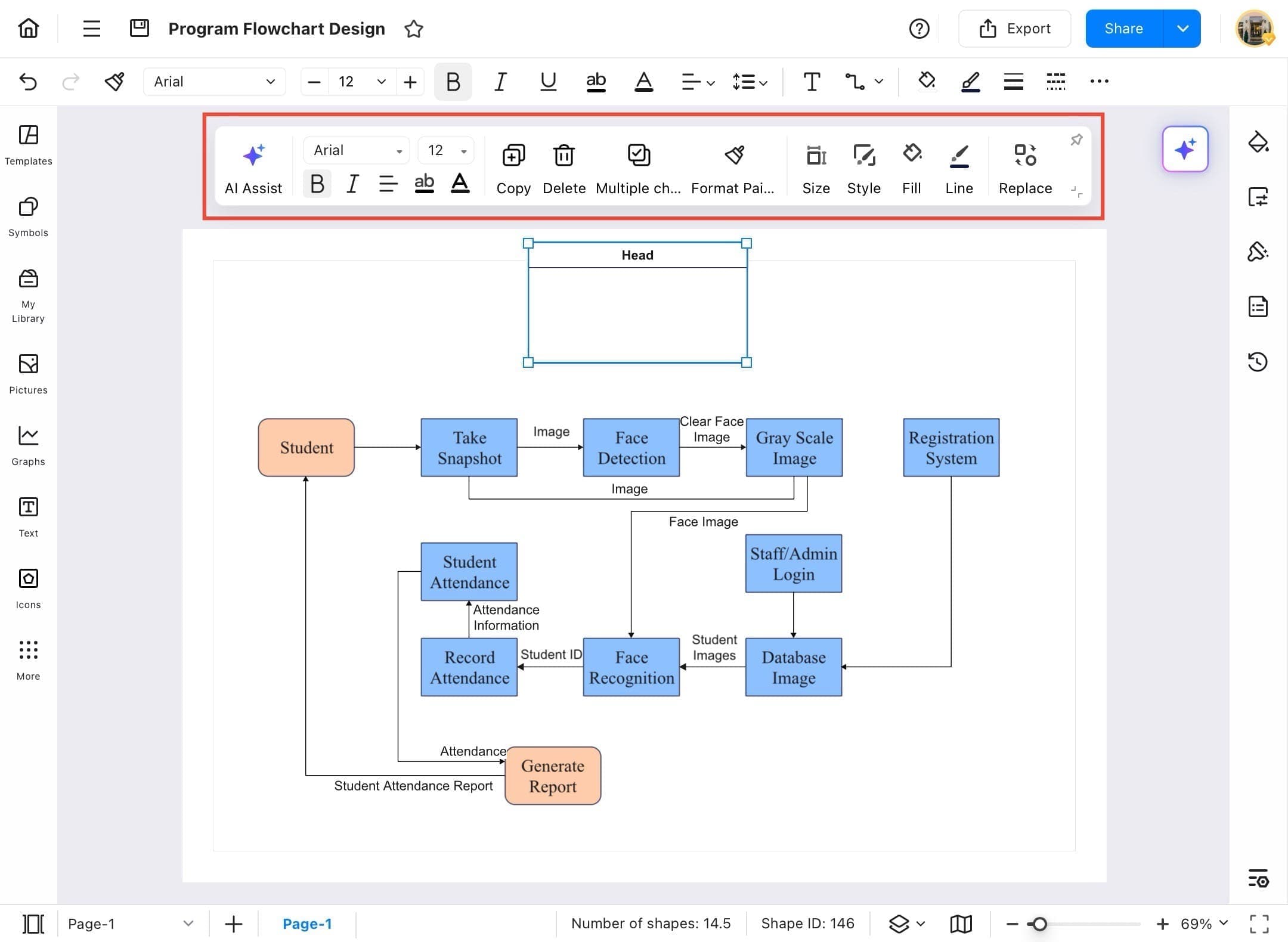 edrawmax formatting toolbar