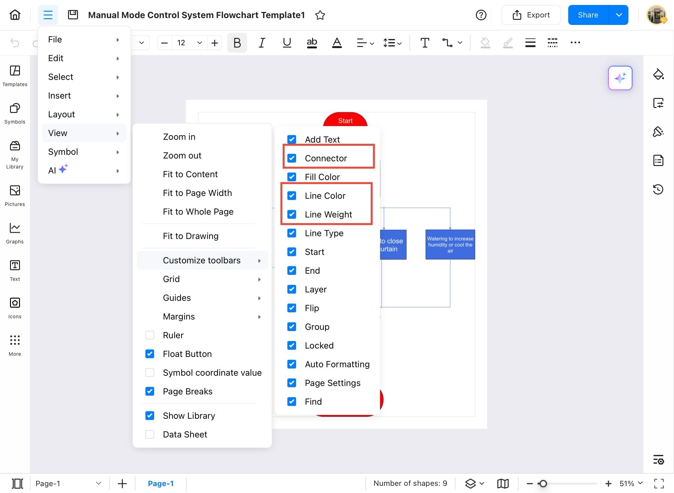 edrawmax full list of toolbar