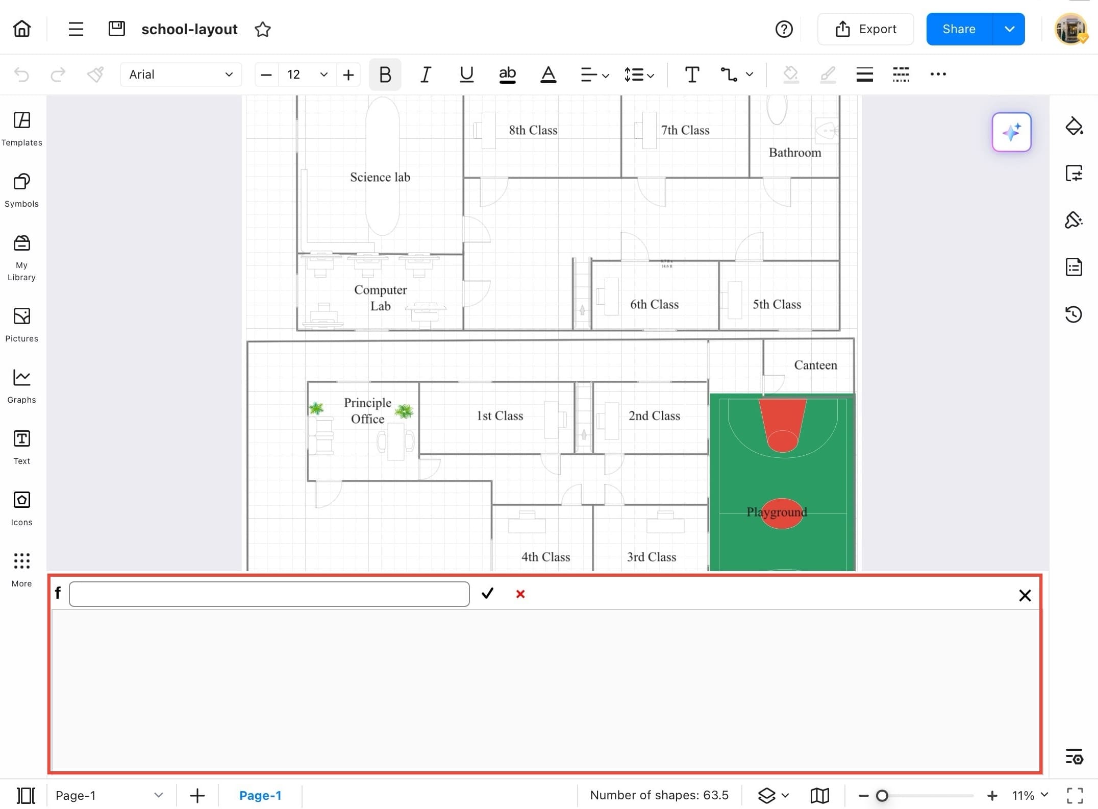 edrawmax data sheet panel