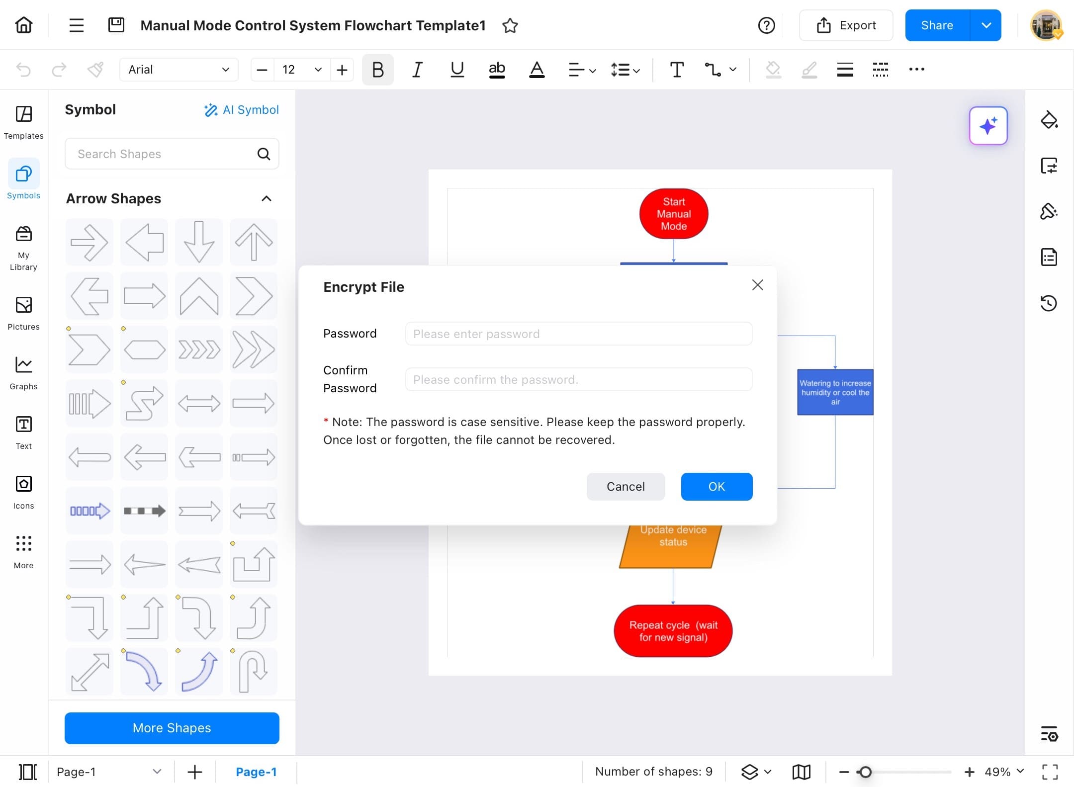 edrawmax set password