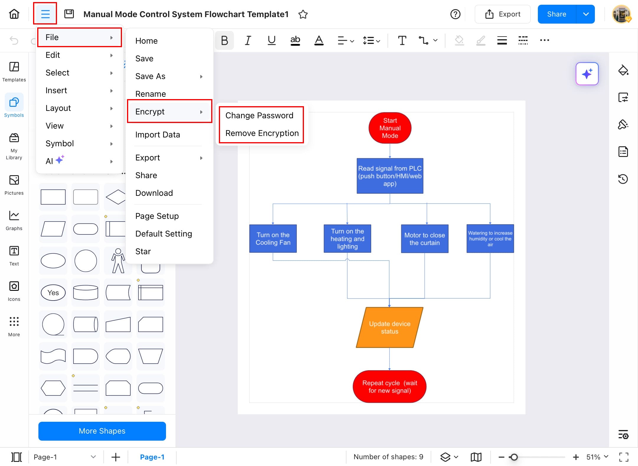 edrawmax remove encryption