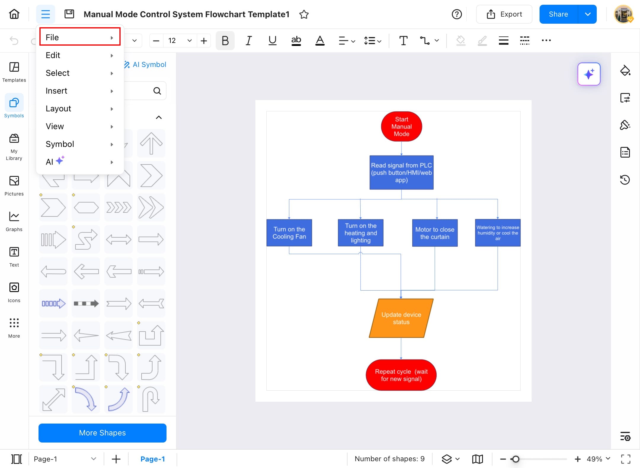 edrawmax file option