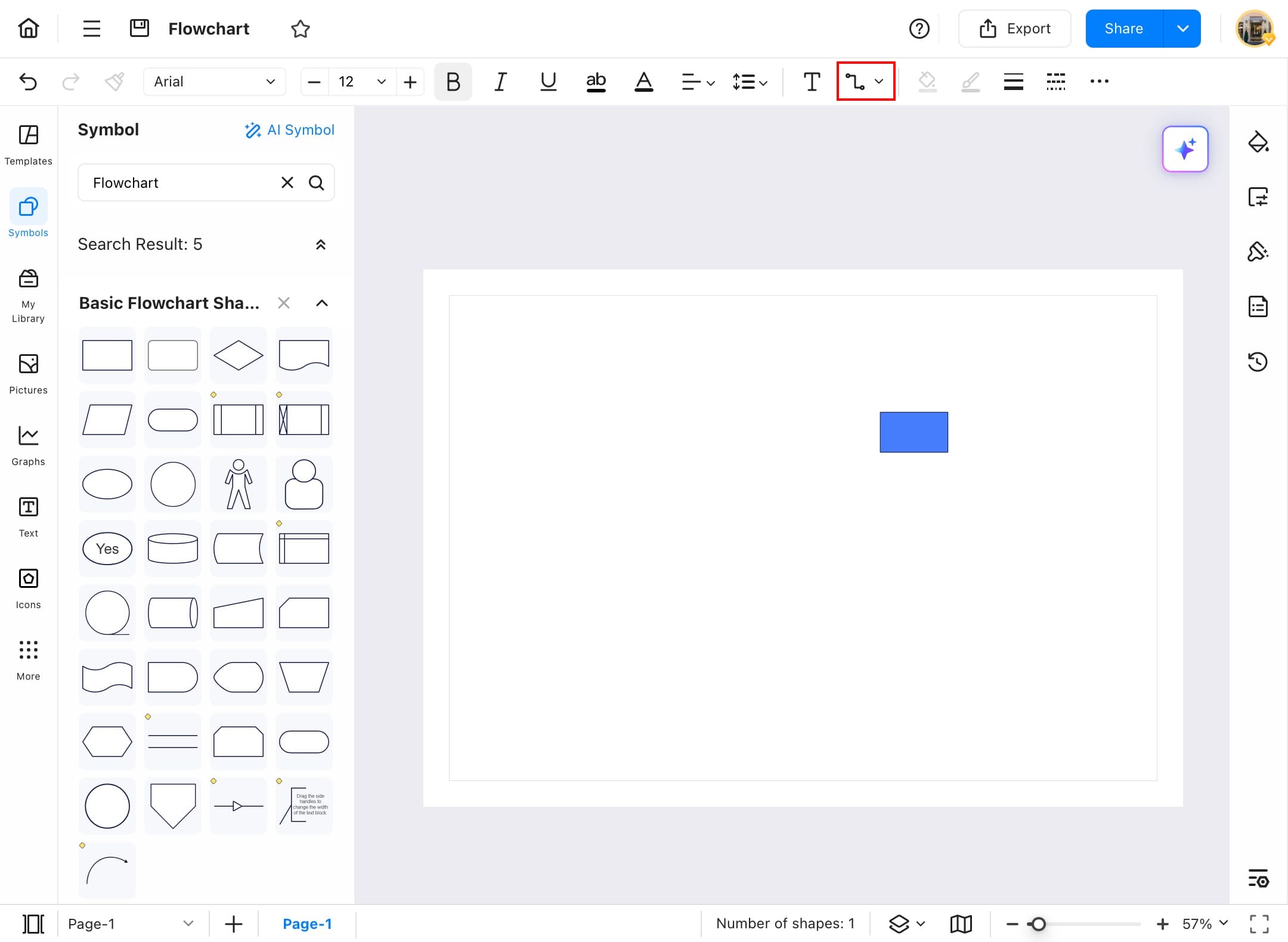 edrawmax connector option