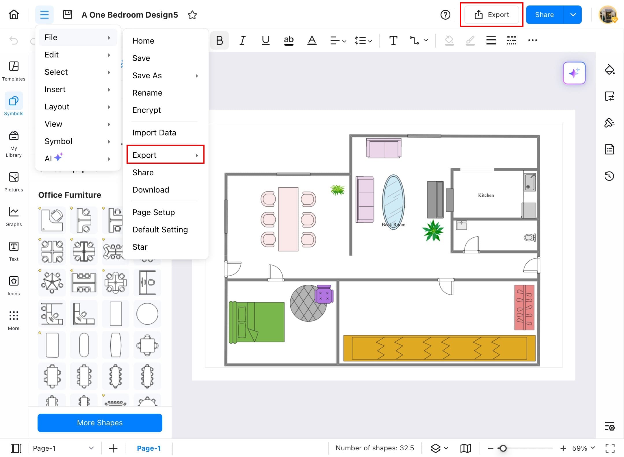 edrawamx export option