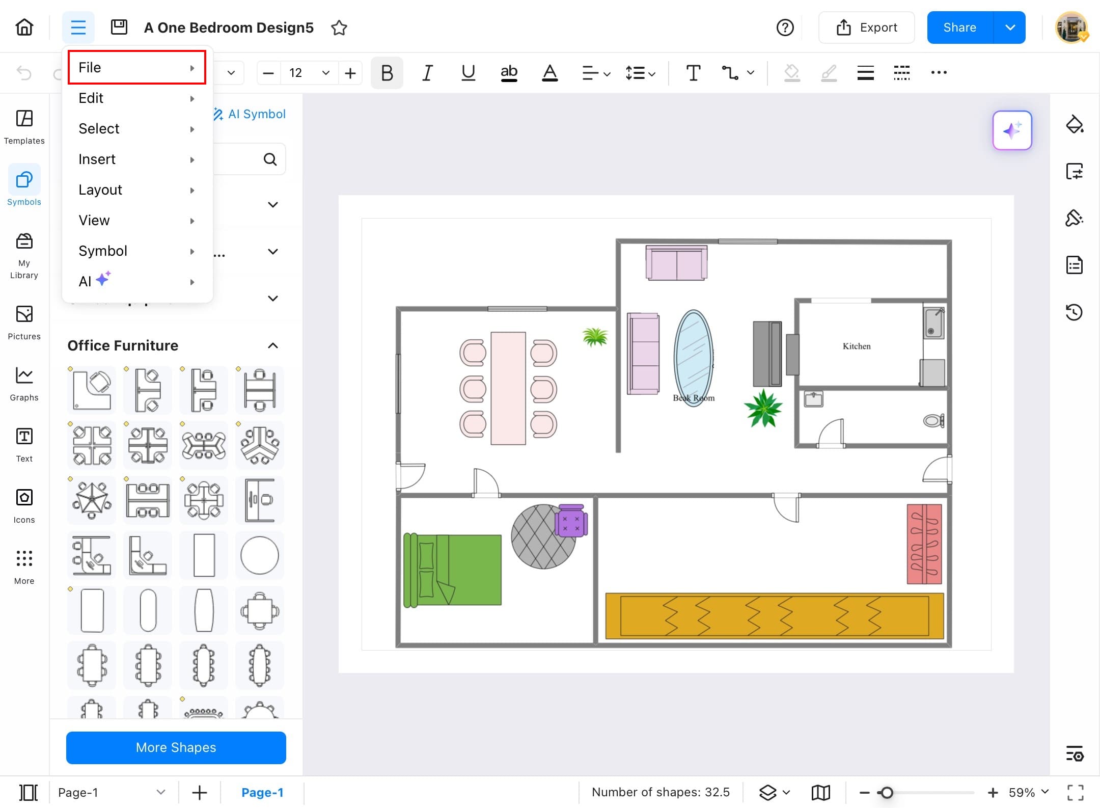 edrawmax file option