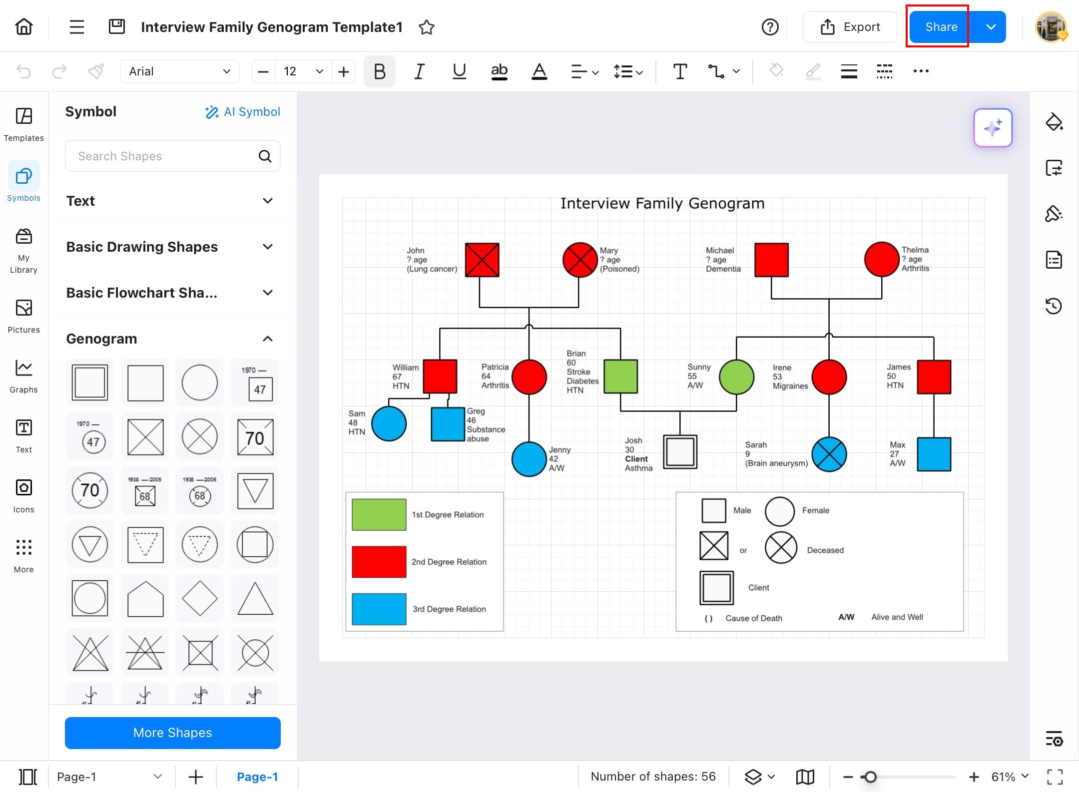 edrawmax share button