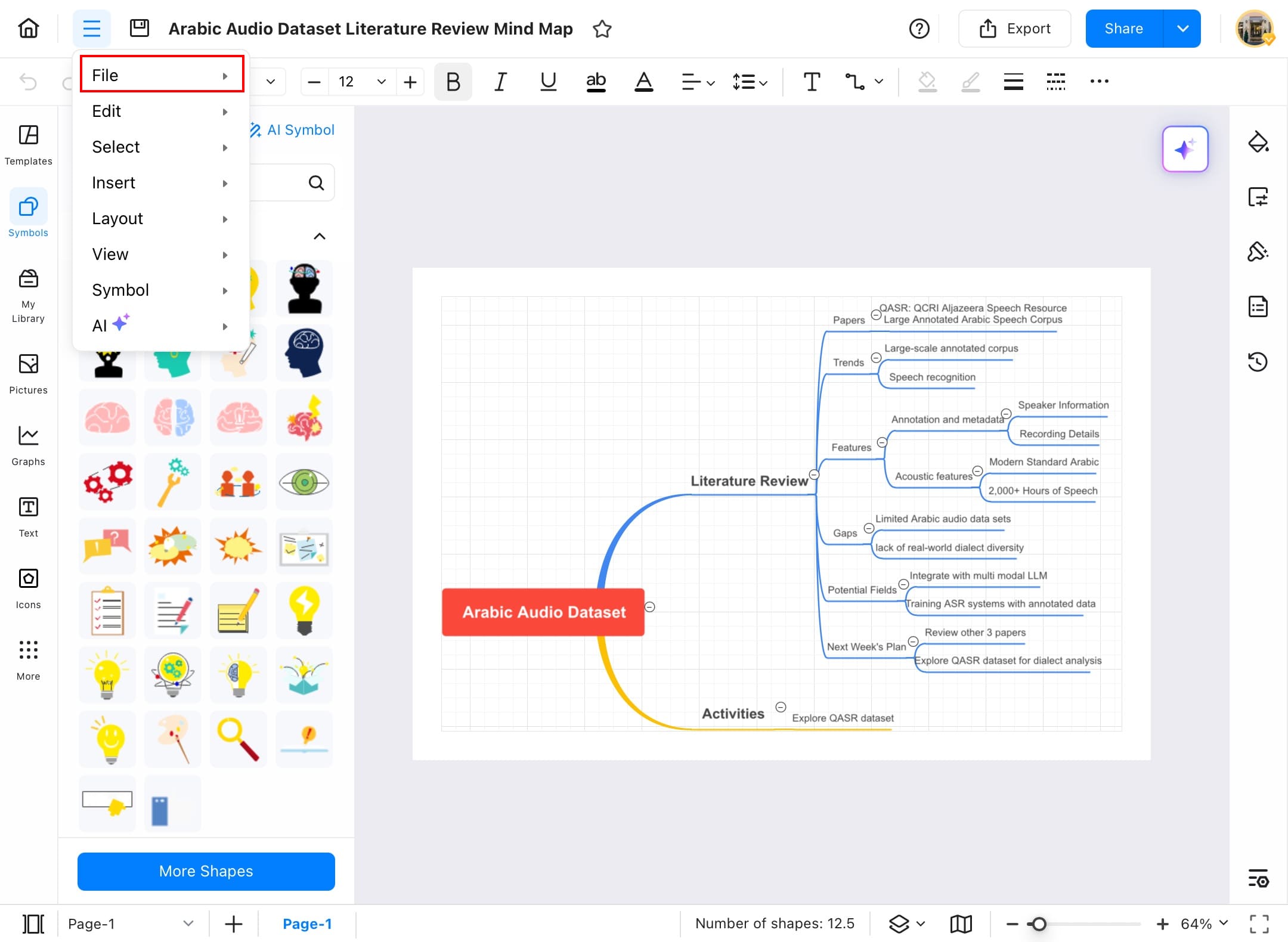 edrawmax file option