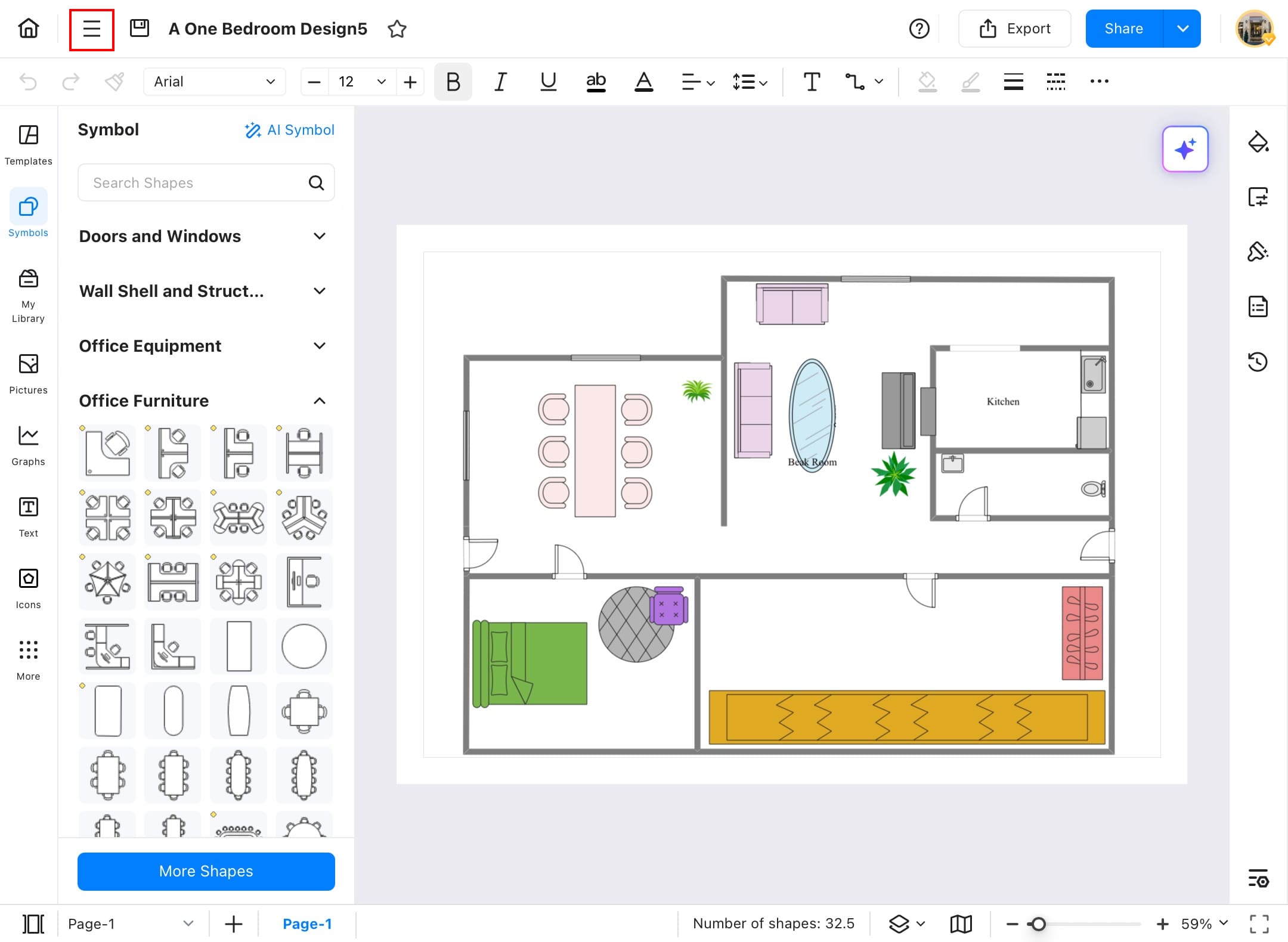 edrawmax menu button